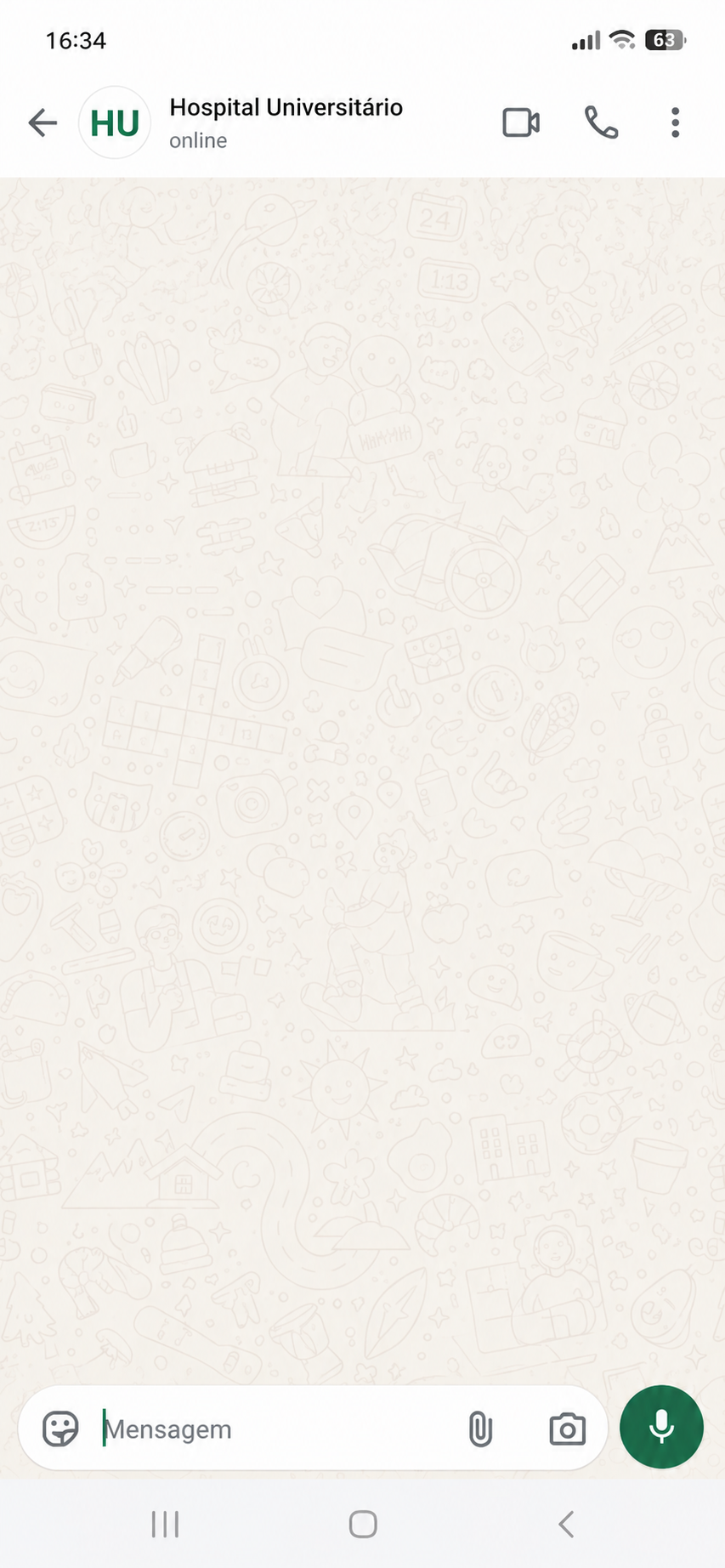 Conversa de WhatsApp do grupo de plantões